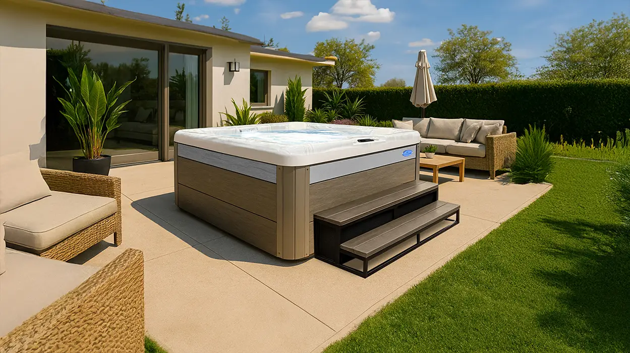 Cal Spas hot tub being used in a family setting