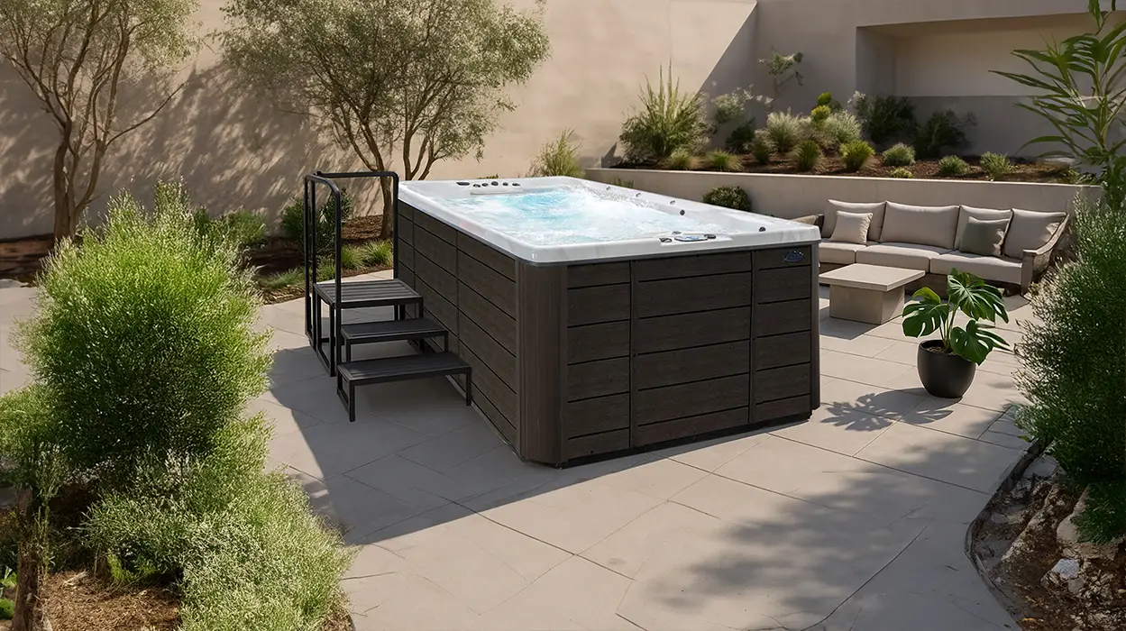 Cal Spas hot tub being used in a family setting
