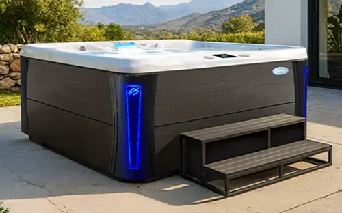 Woman in Cal Spas Escape-X hot tub